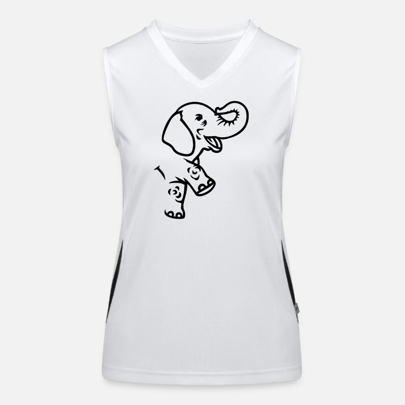 Elefant, Afrika Funktionelles Kontrast-Tank Top für Frauen