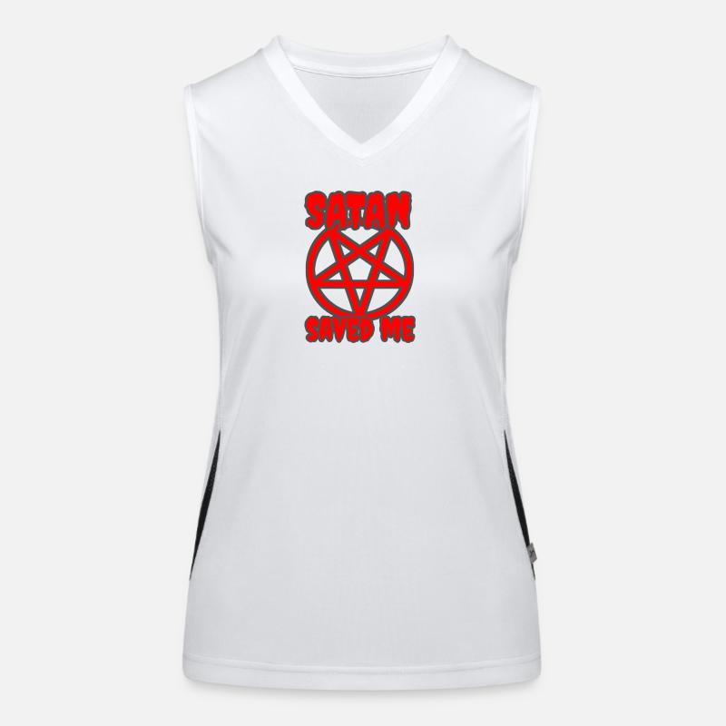 Satan saved me Funktionelles Kontrast-Tank Top für Frauen
