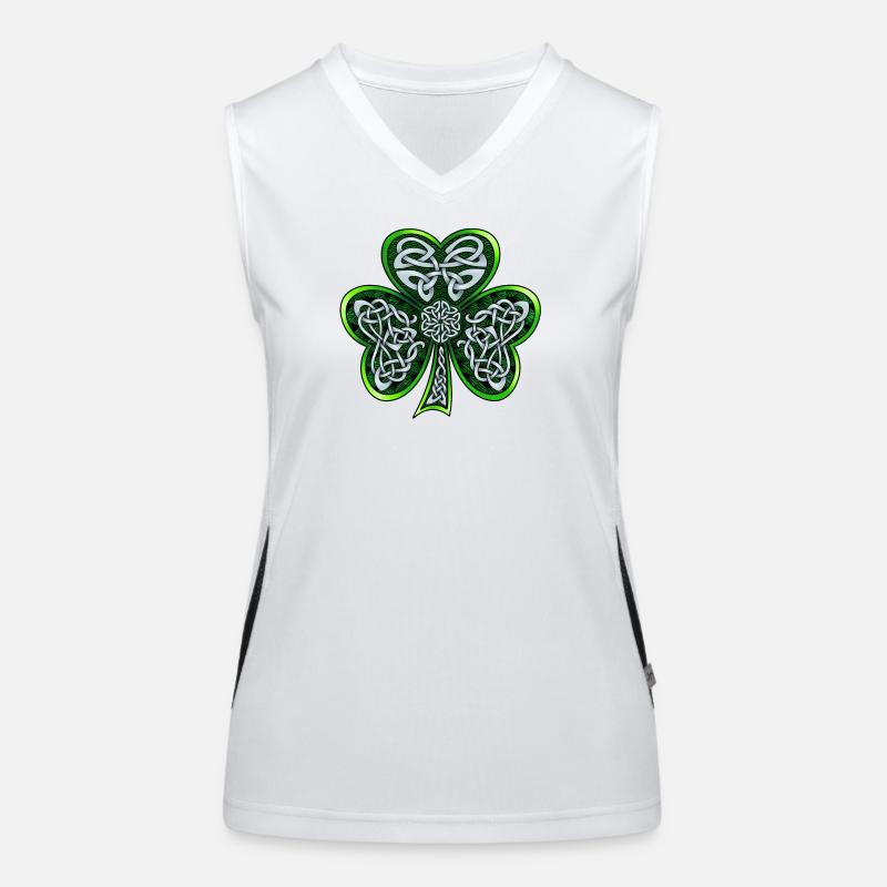 Shamrock celtique Débardeur respirant contrasté Femme