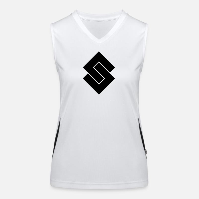 S - Logo Funktionelles Kontrast-Tank Top für Frauen