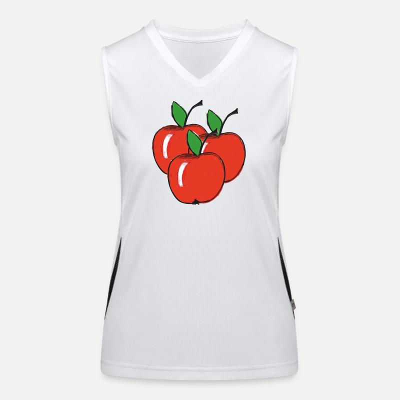 Aepfel Funktionelles Kontrast-Tank Top für Frauen