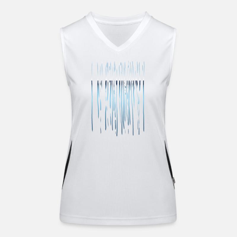 Linien Muster - Horizont Funktionelles Kontrast-Tank Top für Frauen