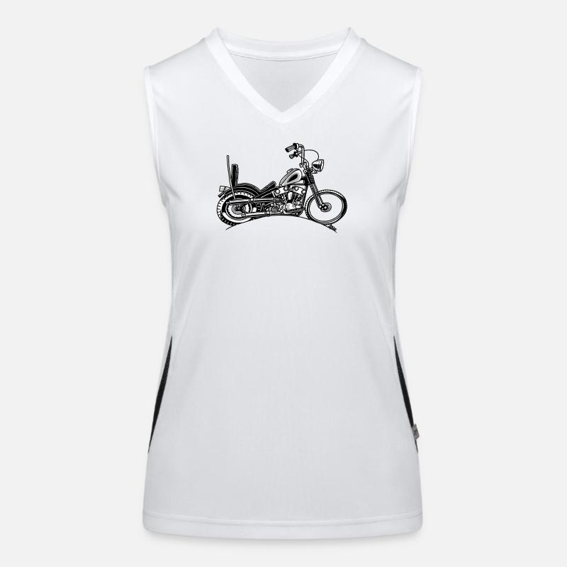 0906 chopper knucklehead Débardeur respirant contrasté Femme