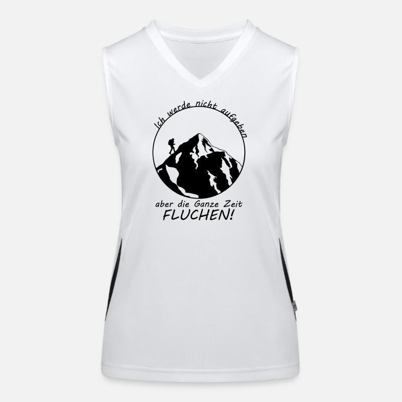 Hiking saying - Women's Functional Contrast Tank Top - white/black