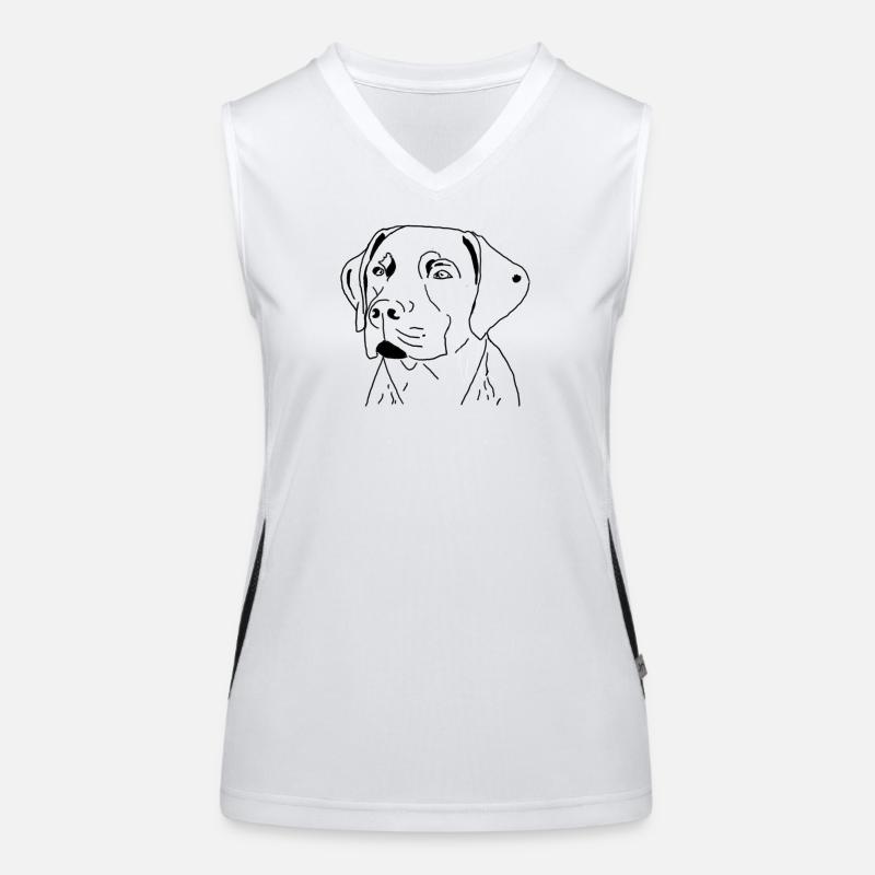 Labrador - Women's Functional Contrast Tank Top - white/black
