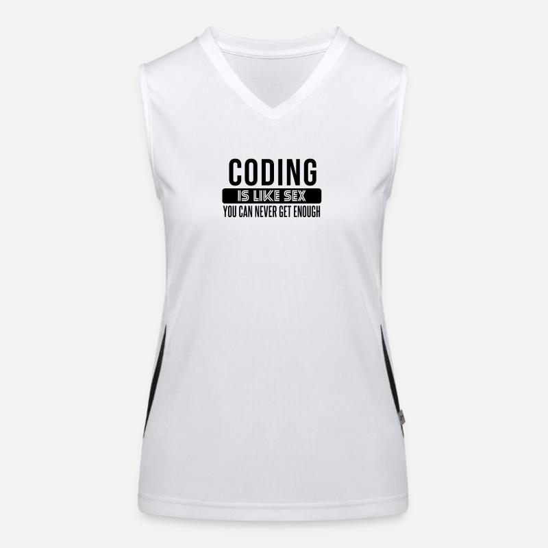 Coding Statement – Provocative Developer Design Women's Functional Contrast Tank Top