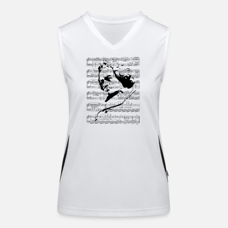 Beethoven Funktionelles Kontrast-Tank Top für Frauen