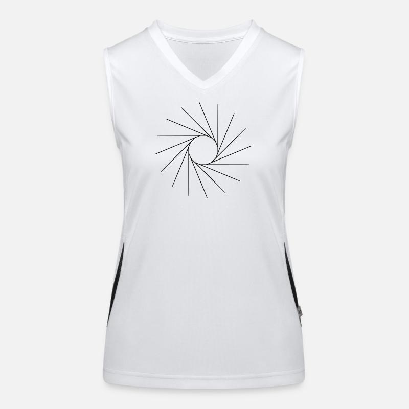 Coole Form, wie eine Sonne. Funktionelles Kontrast-Tank Top für Frauen