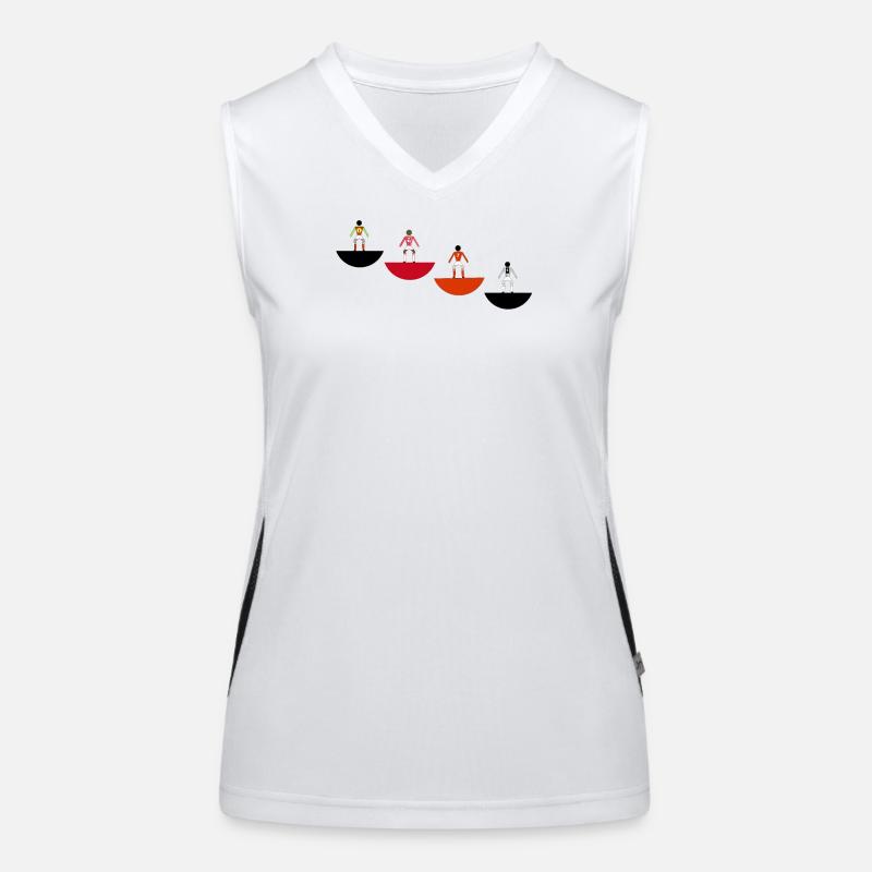 Subbuteo von 1976 Funktionelles Kontrast-Tank Top für Frauen