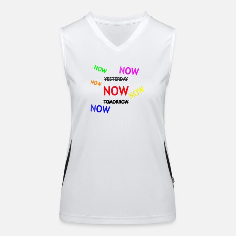 Dynamische Erinnerungstext-Illustration Funktionelles Kontrast-Tank Top für Frauen
