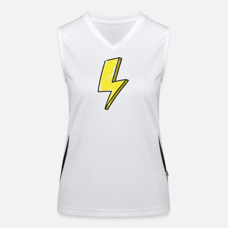 Blitz - Illustration Funktionelles Kontrast-Tank Top für Frauen
