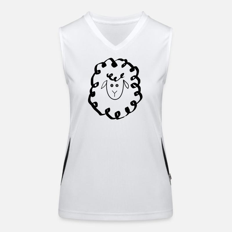 Schafe Schäfchen Lamm Funktionelles Kontrast-Tank Top für Frauen