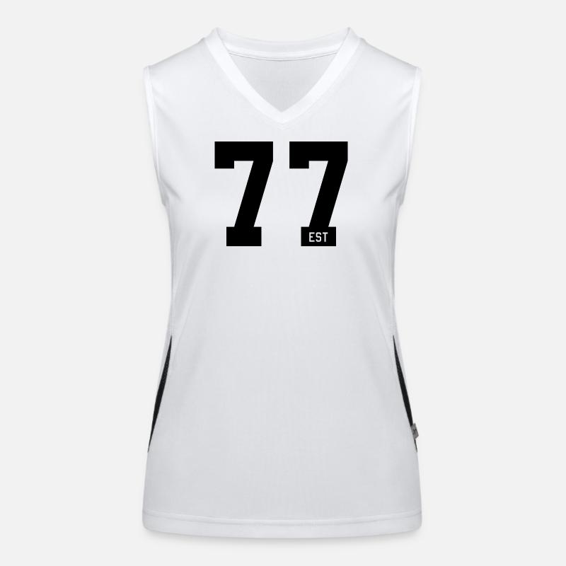 77 EST – Bold Typo & Foundation Style Women's Functional Contrast Tank Top