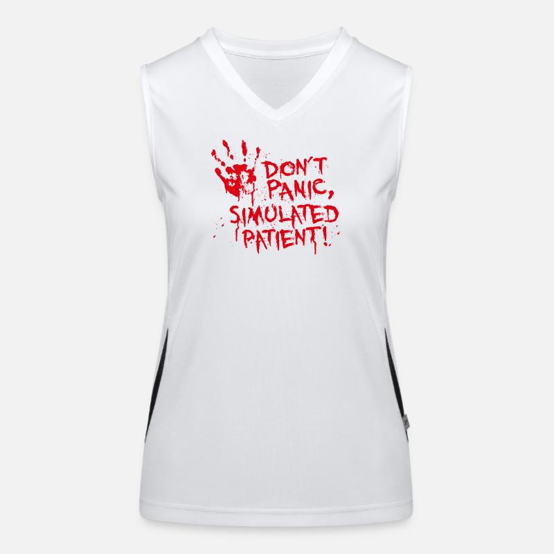 Don't Panic simulated patient first aid instructor Women's Functional Contrast Tank Top
