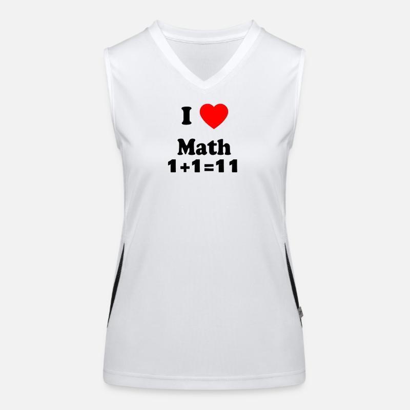 Math Love Symbol Stylish Design Women's Functional Contrast Tank Top