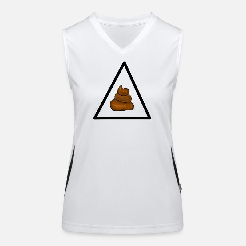Warnung Scheisse Achtung Kacke Funktionelles Kontrast-Tank Top für Frauen