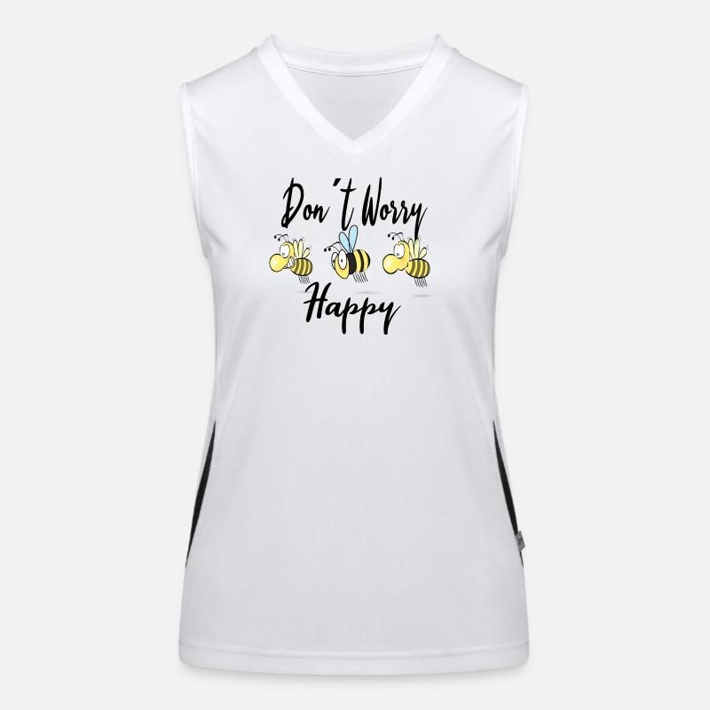 Happy bees Women's Functional Contrast Tank Top