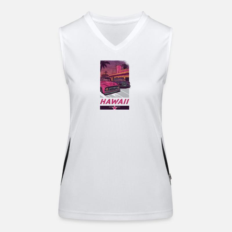 Hawaii Oldtimer Vintage Design / Geschenkidee Funktionelles Kontrast-Tank Top für Frauen