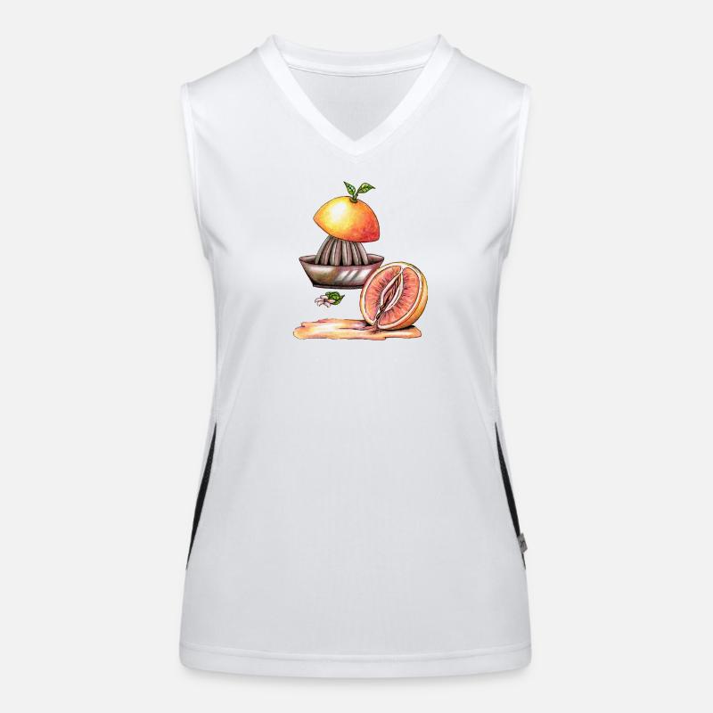 Vulva grapefruit Women's Functional Contrast Tank Top