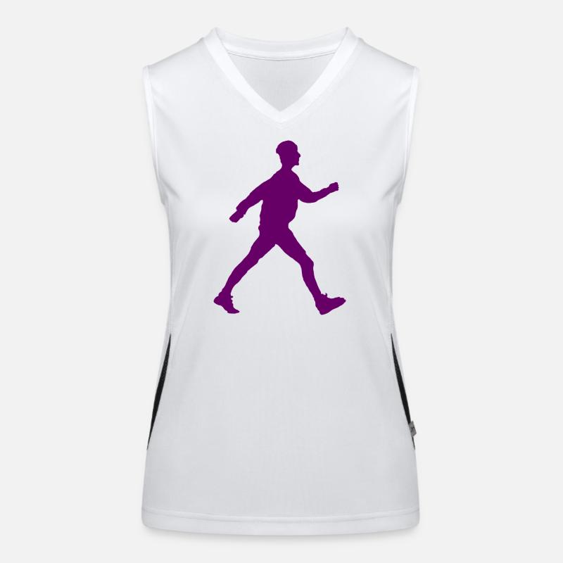 Walker shadow image purple Women's Functional Contrast Tank Top