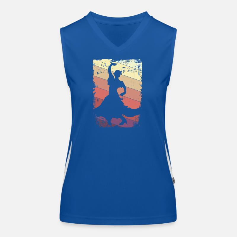 Flamenco Tanzen Funktionelles Kontrast-Tank Top für Frauen