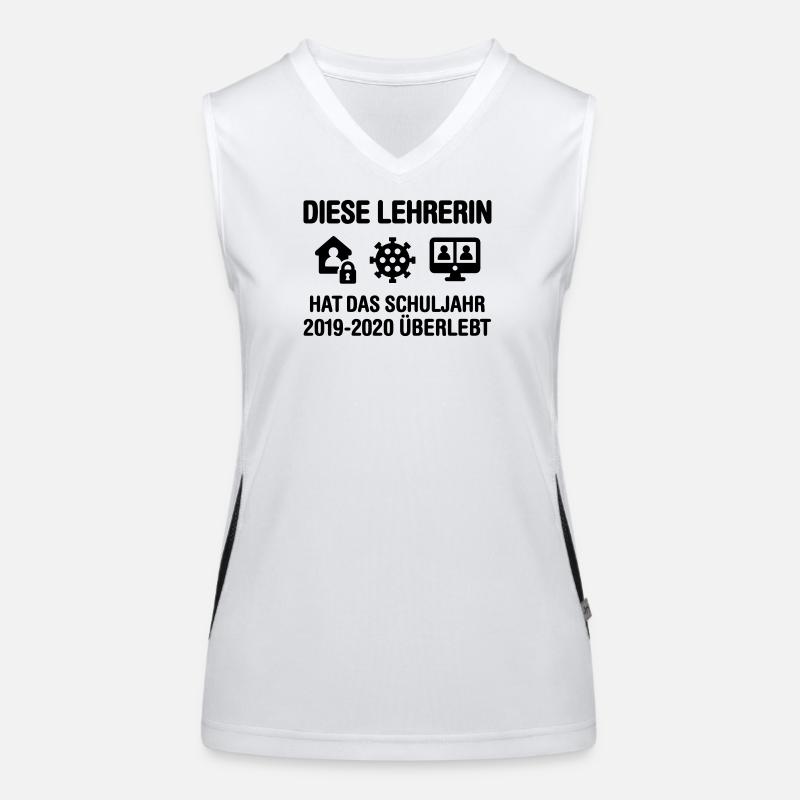 Diese Lehrerin hat das Schuljahr 2020 überlebt Funktionelles Kontrast-Tank Top für Frauen