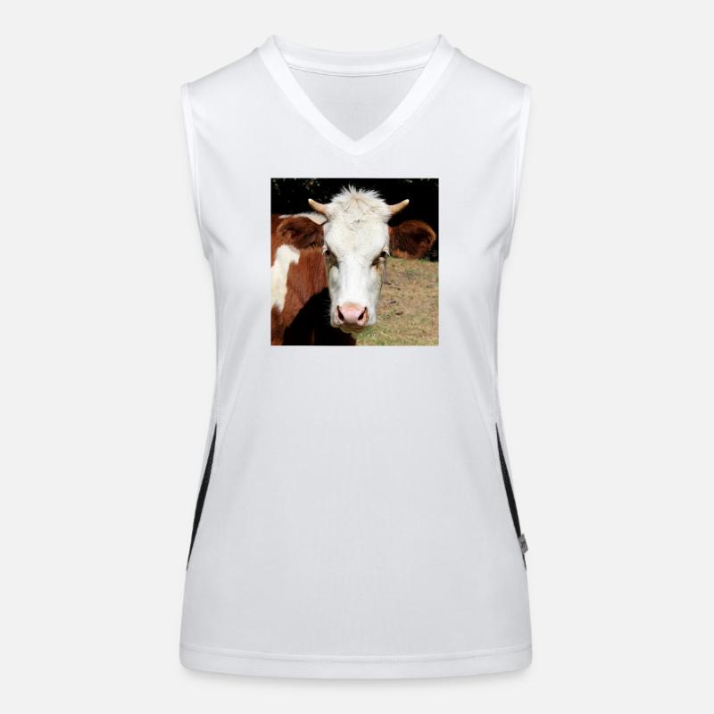 Cow Poster Women's Functional Contrast Tank Top
