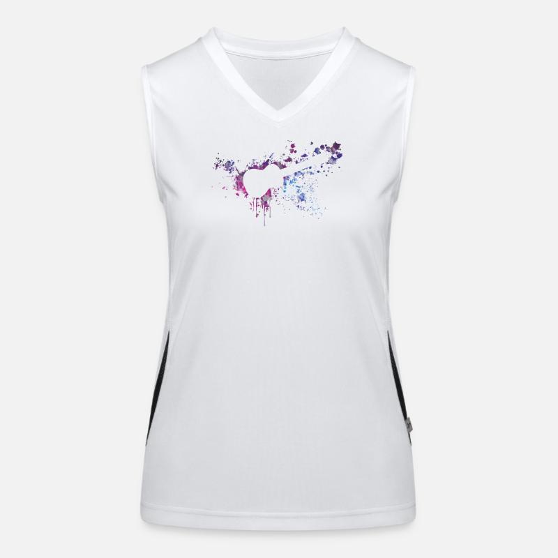 ukulele splash Funktionelles Kontrast-Tank Top für Frauen