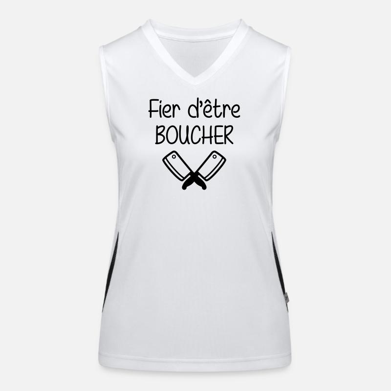 Fier d'être boucher Débardeur respirant contrasté Femme