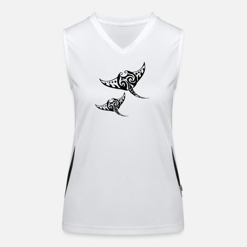 Zwei Rochen Funktionelles Kontrast-Tank Top für Frauen
