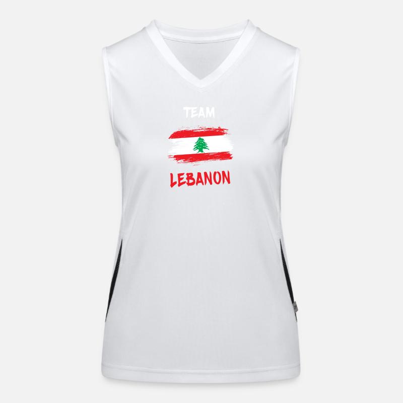 Équipe Liban Design / Idée cadeau Débardeur respirant contrasté Femme