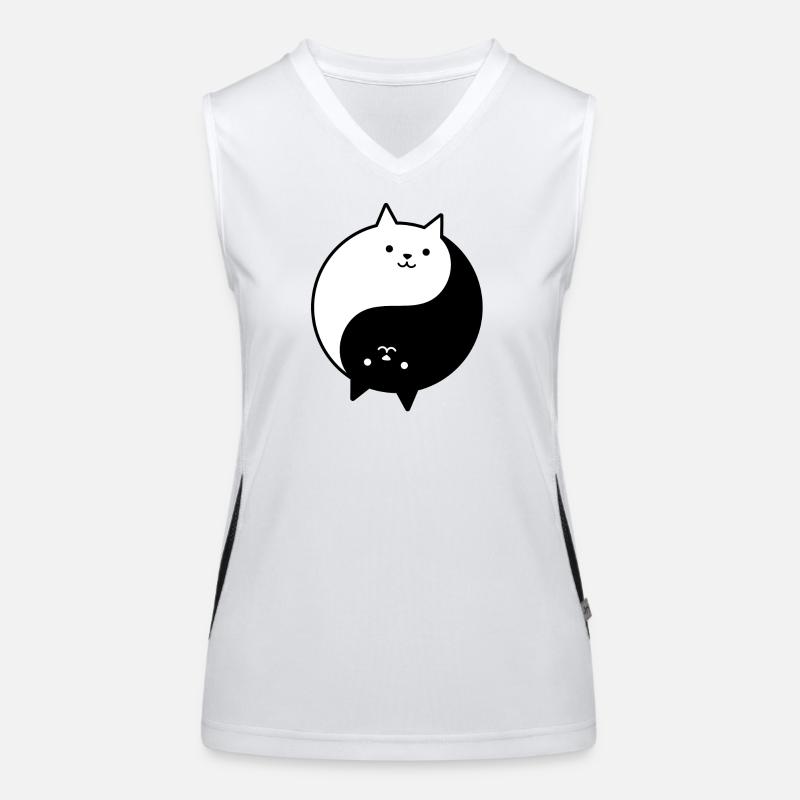Chat Yin Yang Débardeur respirant contrasté Femme