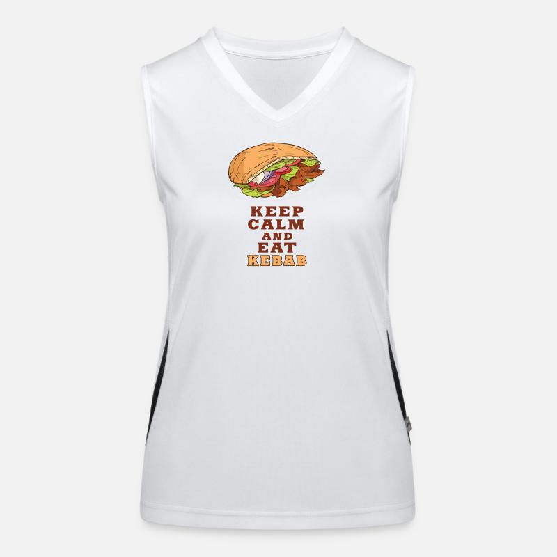 Keep Calm und esse Kebab / Geschenkidee Funktionelles Kontrast-Tank Top für Frauen