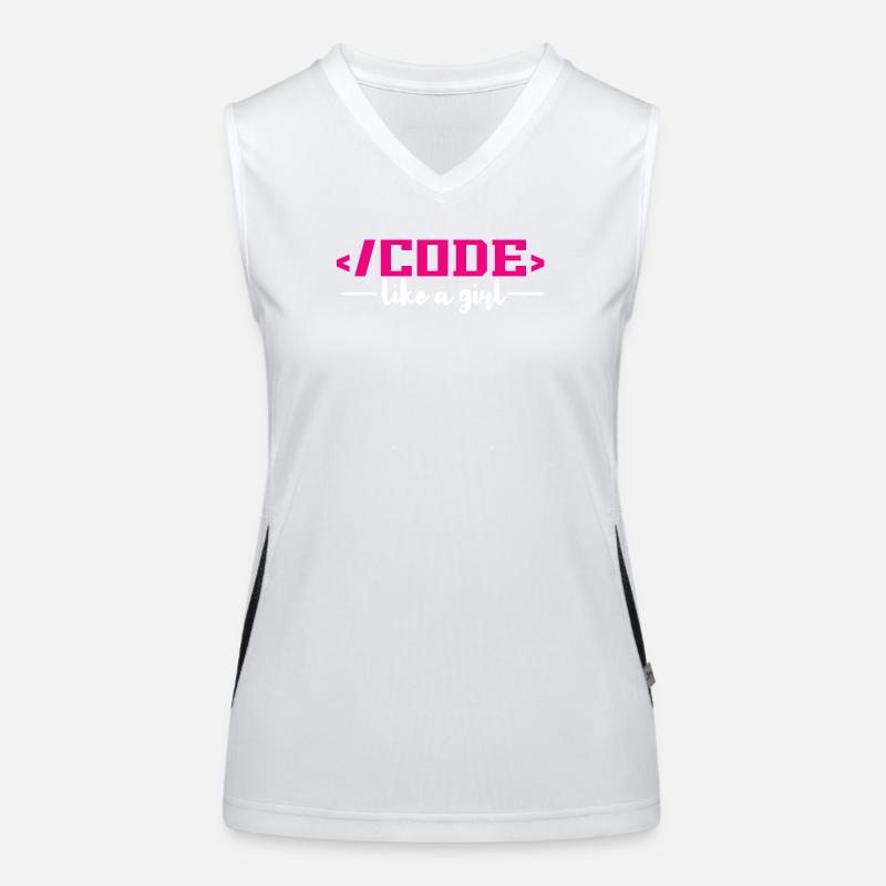 Codierung Programmierung Informatik Funktionelles Kontrast-Tank Top für Frauen