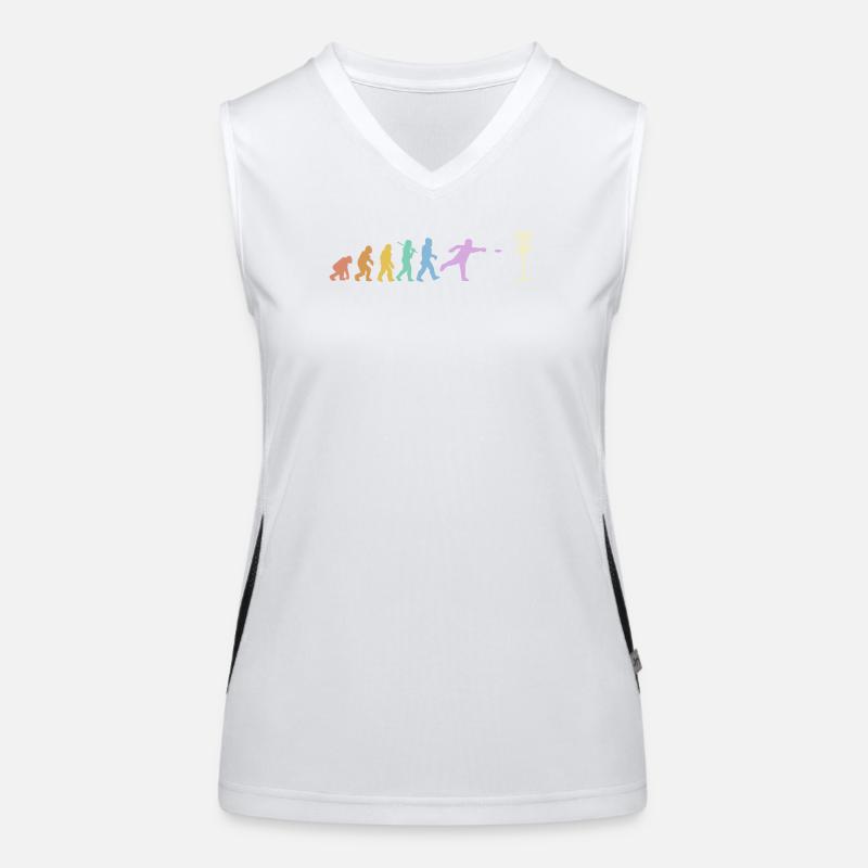 Discgolf Evolution Disc Golf Discgolfer Funktionelles Kontrast-Tank Top für Frauen