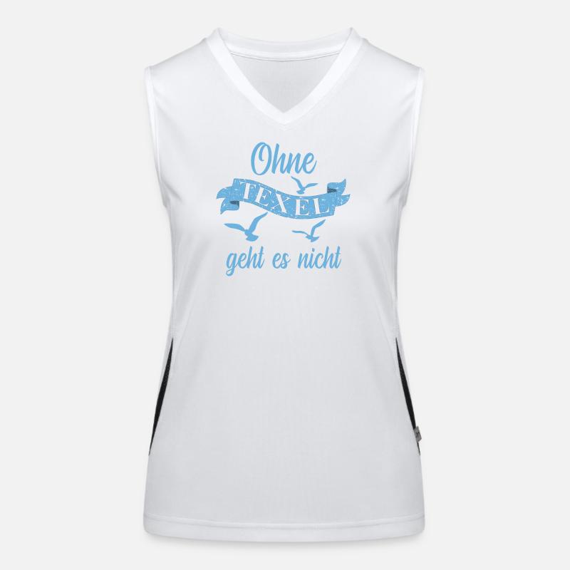 Texel Insel Urlaub Funktionelles Kontrast-Tank Top für Frauen
