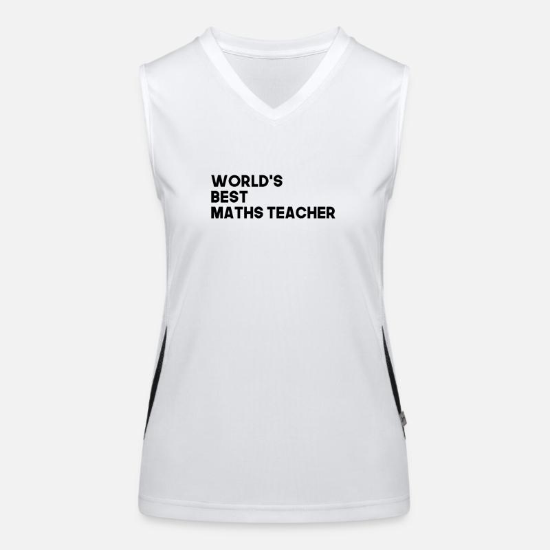 Bester Mathelehrer Mathematik Lehrer Funktionelles Kontrast-Tank Top für Frauen
