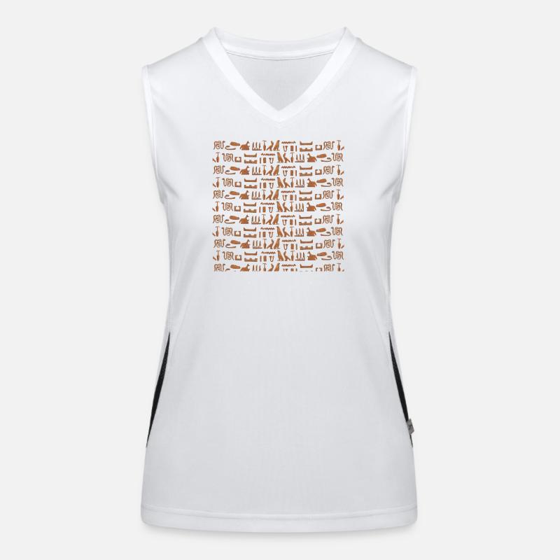altes ägypten, Hieroglyphenmuster, geschenkidee Funktionelles Kontrast-Tank Top für Frauen
