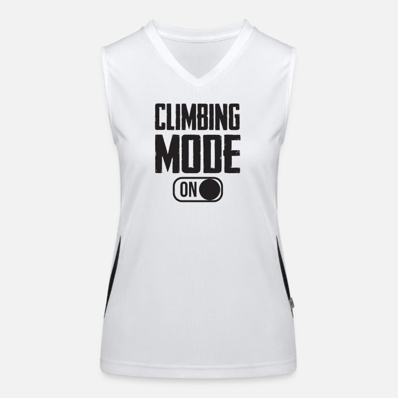Climbing Mode Turn On Typography Women's Functional Contrast Tank Top
