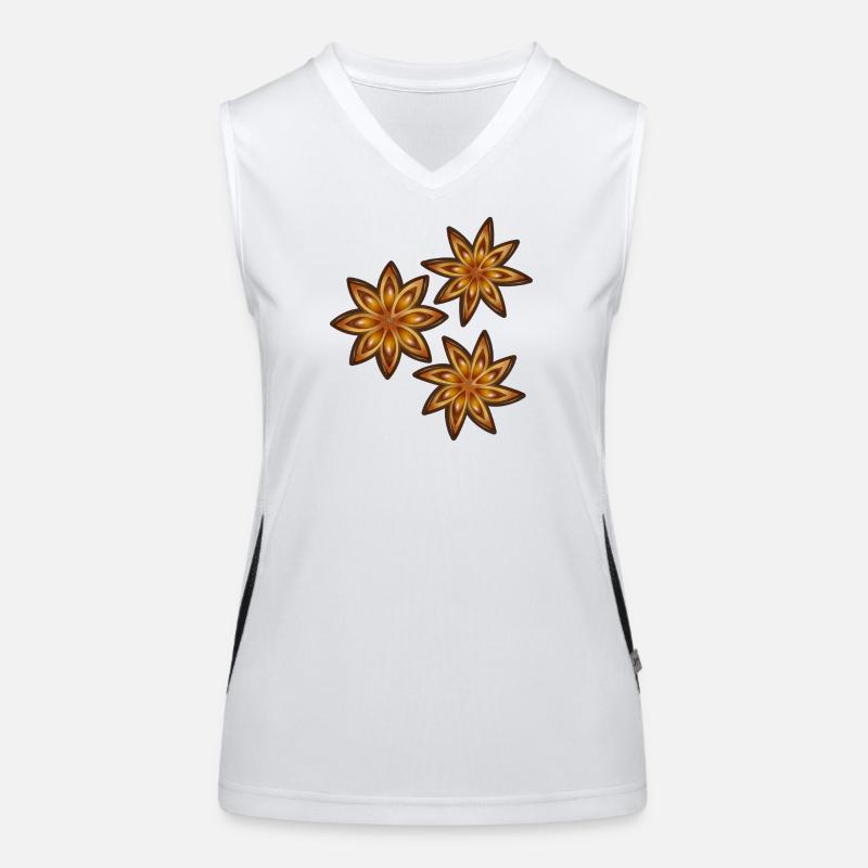 Three shining star anise - spice and medicinal plant Women's Functional Contrast Tank Top