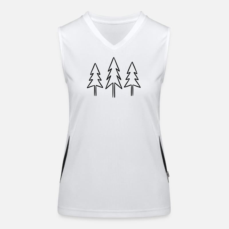 Sapins sapins forêt Noël Avent Débardeur respirant contrasté Femme