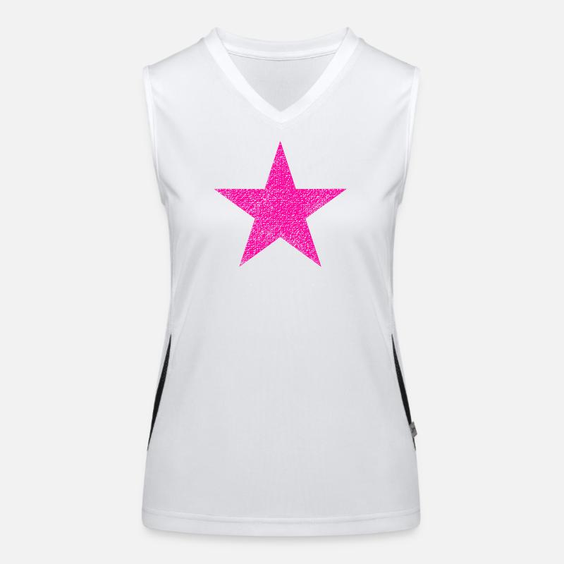Étoile rose avec texture Débardeur respirant contrasté Femme