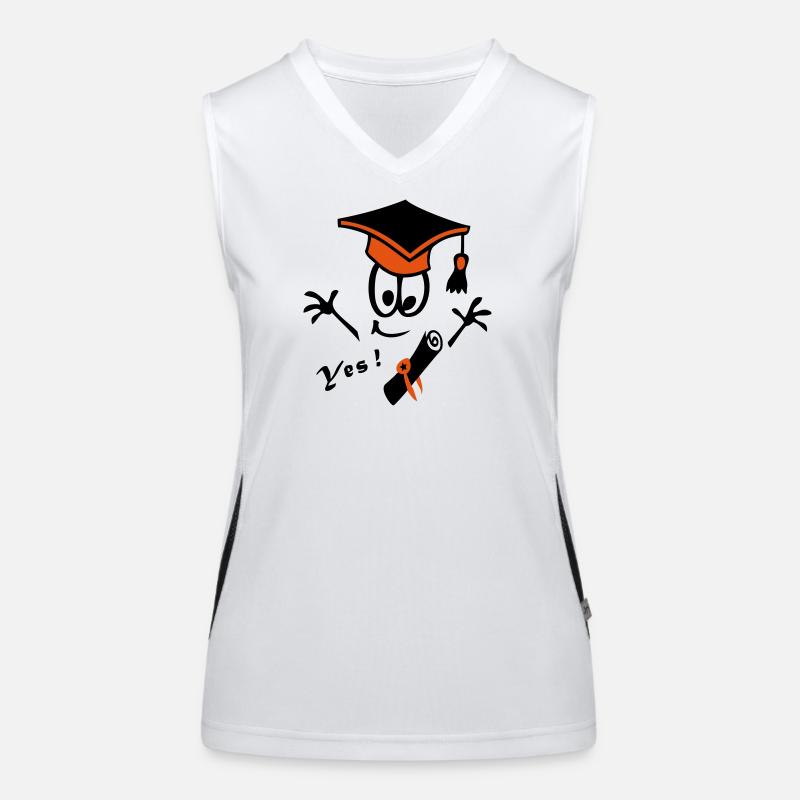Doktorhut Studium Schule Comic Yes Funktionelles Kontrast-Tank Top für Frauen