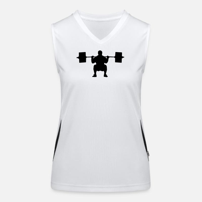 Weightlifter shadow figure Women's Functional Contrast Tank Top