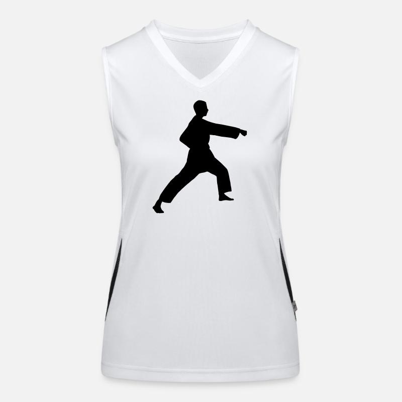 Punch karaté ou teakwondo punch Débardeur respirant contrasté Femme