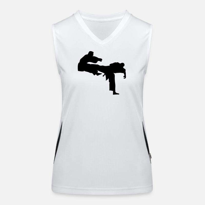 Kick geri kick karate Funktionelles Kontrast-Tank Top für Frauen
