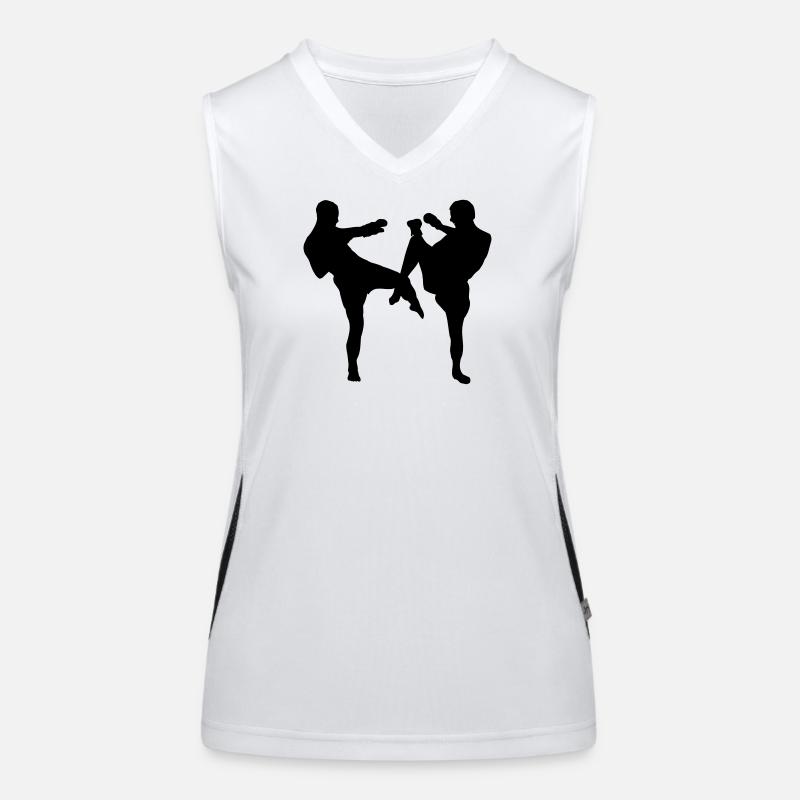 Boxe kickboxing Débardeur respirant contrasté Femme