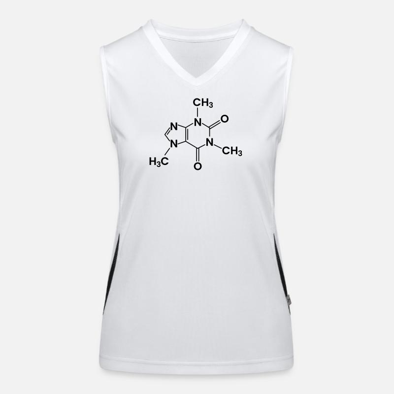 Structure chimique du café Caféine Débardeur respirant contrasté Femme