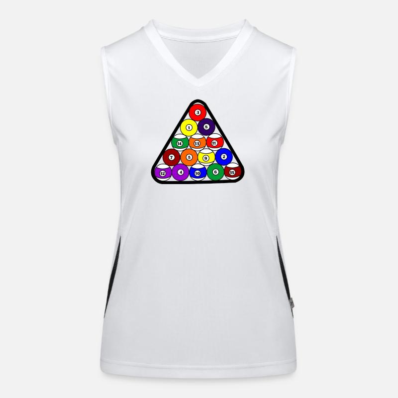 Snookerbälle für Snookerschläger oder Lüge Funktionelles Kontrast-Tank Top für Frauen