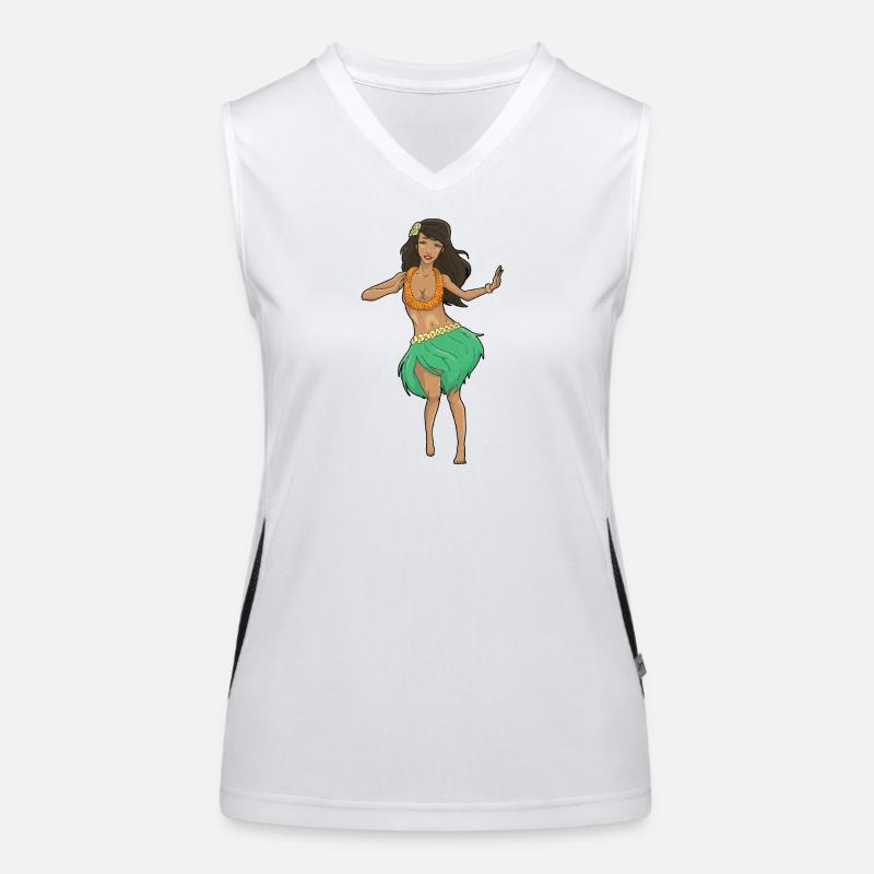 Hula Dancer Women's Functional Contrast Tank Top